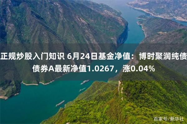 正规炒股入门知识 6月24日基金净值：博时聚润纯债债券A最新净值1.0267，涨0.04%